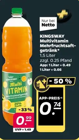 NETTO KINGSWAY Multivitamin Mehrfruchtsaft- Mehrfruchtsaftgetränk Angebot