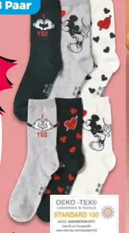 NETTO Disney Mickey Mouse Damen Socken 3er Pack Angebot