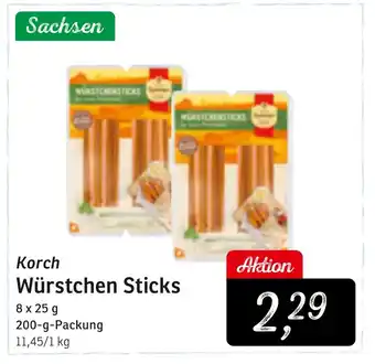 KONSUM Korch Würstchen Sticks Angebot