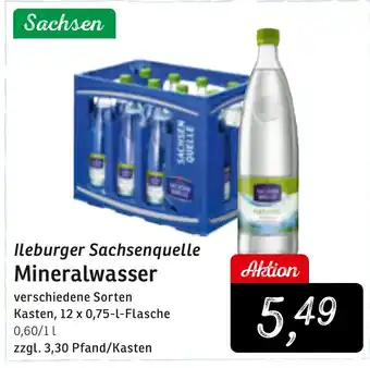 KONSUM Ileburger Sachsenquelle Mineralwasser Angebot