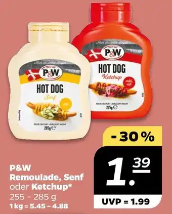 NETTO P&w remoulade, senf oder ketchup Angebot