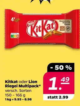 NETTO Kitkat oder lion lion riegel multipack Angebot