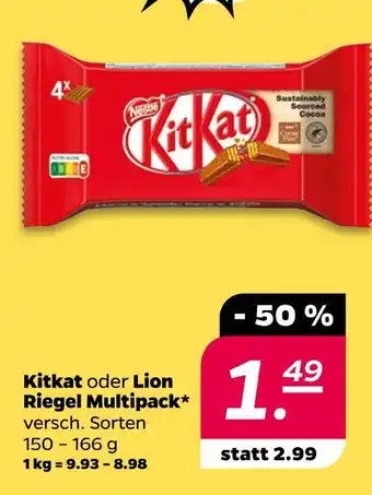 NETTO Kitkat oder lion lion riegel multipack Angebot