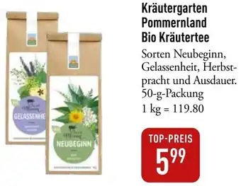 Galeria Markthalle Kräutergarten Pommernland Bio Kräutertee Angebot