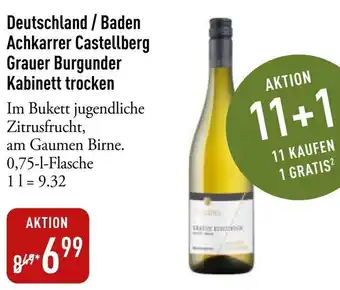 Galeria Markthalle Deutschland/Baden Achkarrer Castellberg Grauer Burgunder Kabinett trocken Angebot