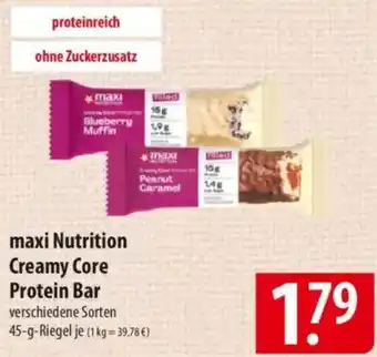 Famila Nord Ost maxi Nutrition Creamy Core Protein Bar Angebot