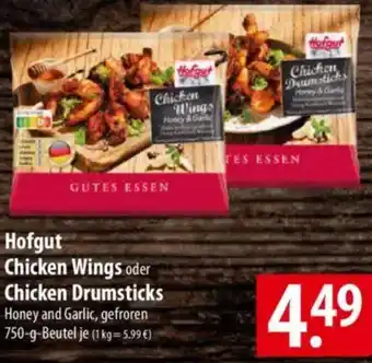 Famila Nord Ost Hofgut Chicken Wings oder Chicken Drumsticks Angebot