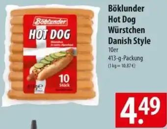 Famila Nord Ost Böklunder Hot Dog Würstchen Danish Style Angebot