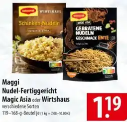 Famila Nord Ost Maggi Nudel-Fertiggericht Magic Asia oder Wirtshaus Angebot