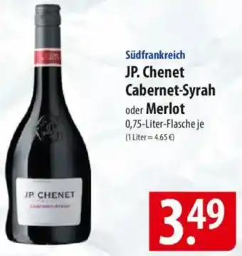 Famila Nord Ost Südfrankreich JP. Chenet Cabernet-Syrah oder Merlot Angebot