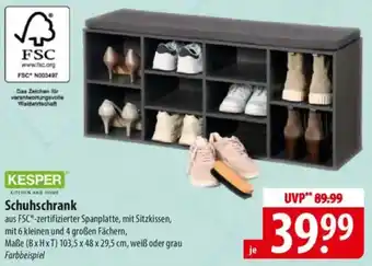 Famila Nord Ost KESPER Schuhschrank Angebot