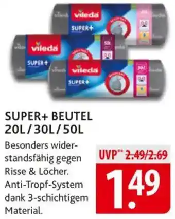 Famila Nord Ost Vileda super+ beutel 20 l/30 l/50 l Angebot