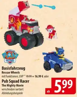 Famila Nord Ost PAW PATROL Basisfahrzeug oder Pub Squad Racer Angebot