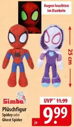 Famila Nord Ost Simba Plüschfigur Spidey oder Ghost Spider Angebot