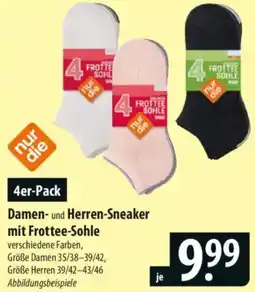 Famila Nord Ost nur die Damen- und Herren-Sneaker mit Frottee-Sohle Angebot