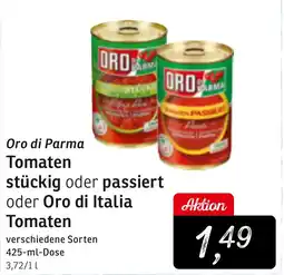 KONSUM Oro di Parma Tomaten stückig oder passiert oder Oro di Italia Tomaten Angebot