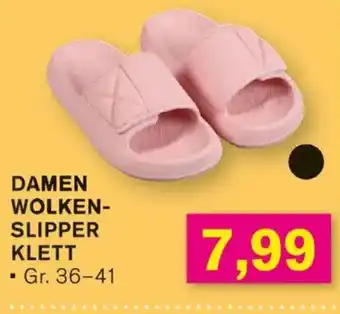 KODi DAMEN WOLKENSLIPPER KLETT Angebot