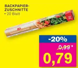 KODi BACKPAPIER- ZUSCHNITTE Angebot