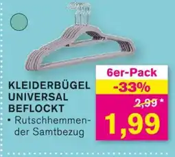 KODi KLEIDERBÜGEL UNIVERSAL BEFLOCKT Angebot