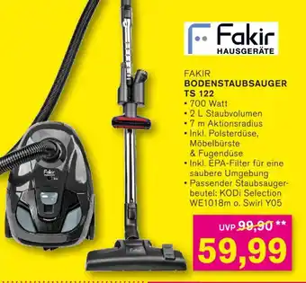 KODi Fakir HAUSGERÄTE BODENSTAUBSAUGER TS 122 Angebot