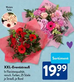 Aldi Süd XXL-Eventstrauß In Floristenqualität, versch. Farben, 25 Stiele je Strauß, je Bund Angebot