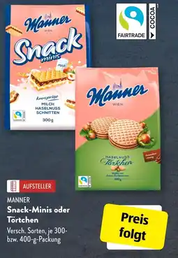 Aldi Süd MANNER Snack-Minis oder Törtchen Angebot