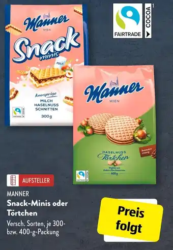 Aldi Süd MANNER Snack-Minis oder Törtchen Angebot