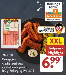 Aldi Süd FAIR & GUT Cevapcici Angebot