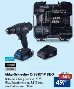 Aldi Süd scheppach Akku-Schrauber C-BSB74/1BE-X Angebot