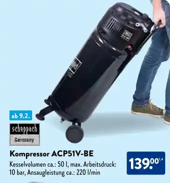 Aldi Süd scheppach Kompressor ACP51V-BE Angebot