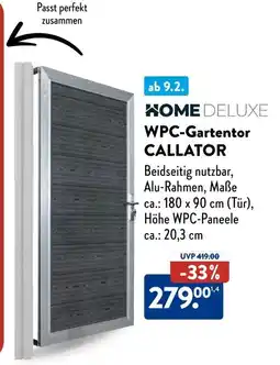 Aldi Süd HOME DELUXE WPC-Gartentor CALLATOR Angebot