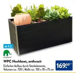 Aldi Süd WPC Hochbeet, anthrazit Angebot