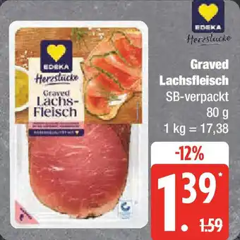 Marktkauf EDEKA Herzstücke Graved Lachsfleisch Angebot