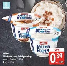 Marktkauf Müller Milchreis oder Grießpudding Angebot