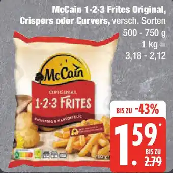 Marktkauf McCain 1-2-3 Frites Original, Crispers oder Curvers Angebot