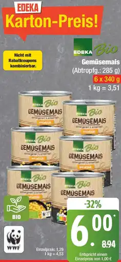 Marktkauf EDEKA Bio Gemüsemais Angebot