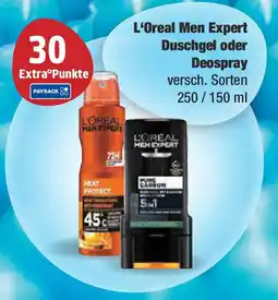 Marktkauf L'Oreal Men Expert Duschgel oder Deospray Angebot