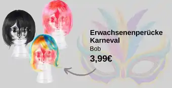 KiK Erwachsenenperücke Karneval Bob Angebot