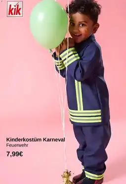 KiK Kinderkostüm Karneval Feuerwehr Angebot