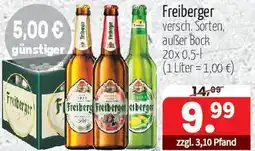 Getränke Quelle Freiberger versch. Sorten Angebot