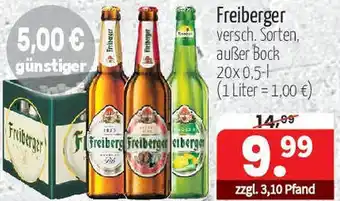 Getränke Quelle Freiberger versch. Sorten Angebot