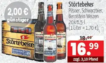 Getränke Quelle Störtebeke Pilsner, Schwarzbier, Bernstein Weizen Angebot