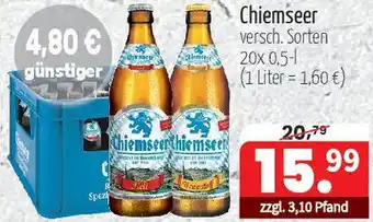 Getränke Quelle Chiemseer versch. Sorten Angebot