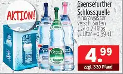 Getränke Quelle Gaensefurther Schlossquelle Mineralwasser Angebot