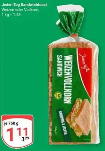 Globus Jeden Tag Sandwichtoast Angebot