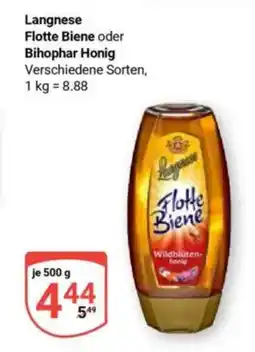 Globus Langnese Flotte Biene oder Bihophar Honig Angebot