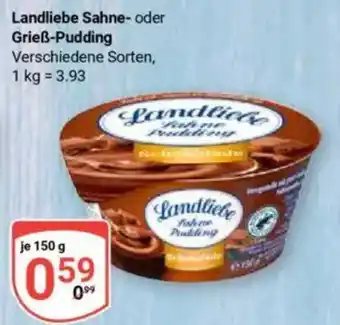 Globus Landliebe Sahne- oder Grieẞ-Pudding Angebot