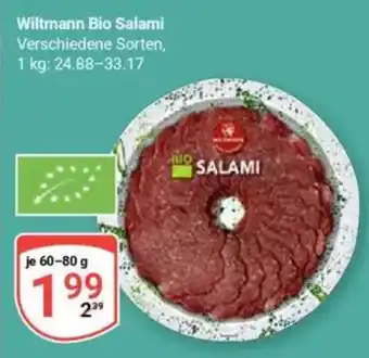 Globus Wiltmann Bio Salami Angebot