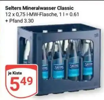 Globus Selters Mineralwasser Classic Angebot