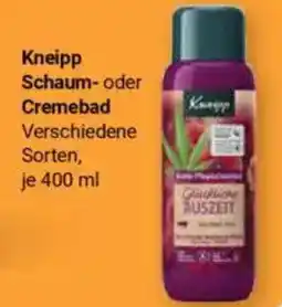 Globus Kneipp Schaum- oder Cremebad Angebot